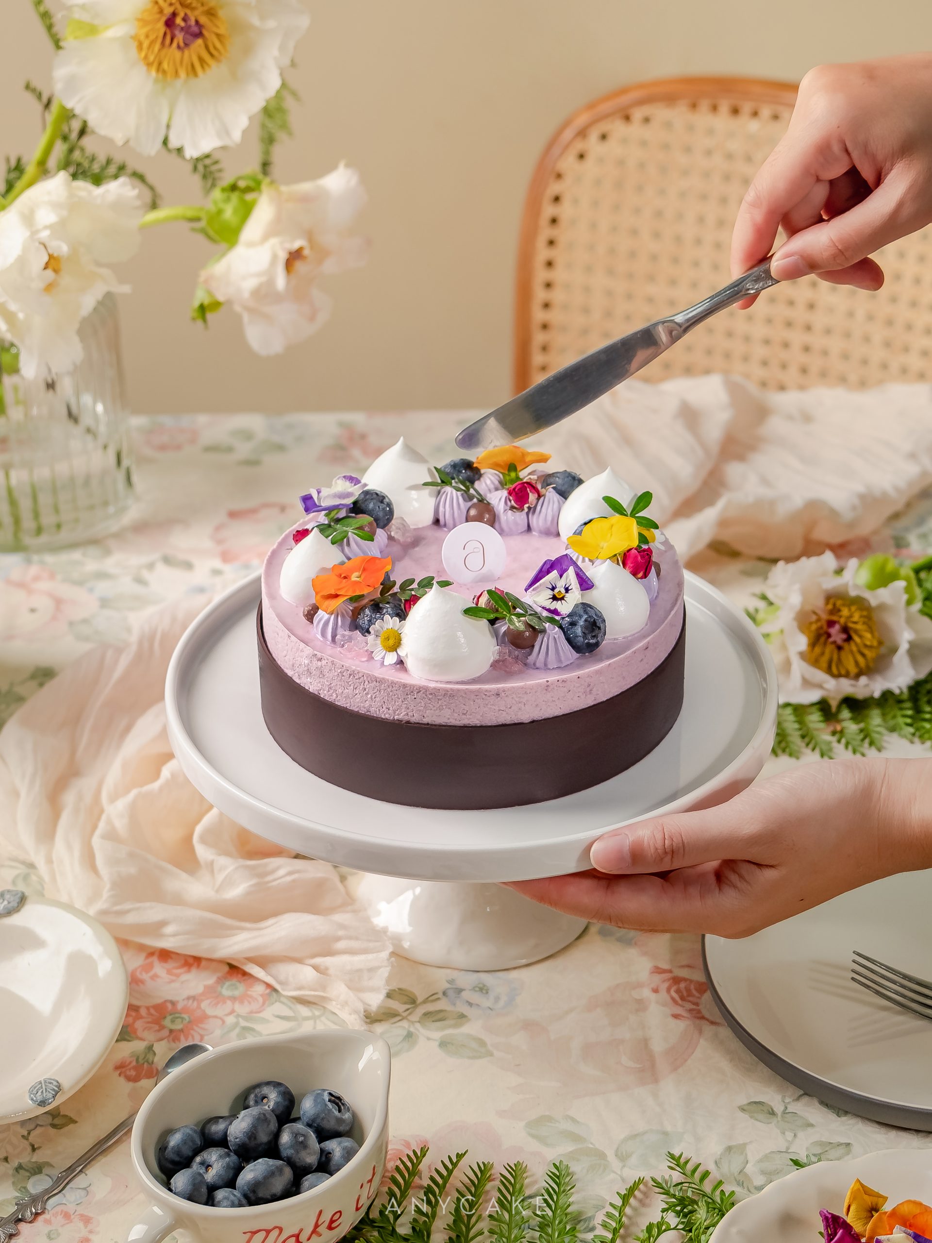 Blueberry Yogurt Mousse Cake